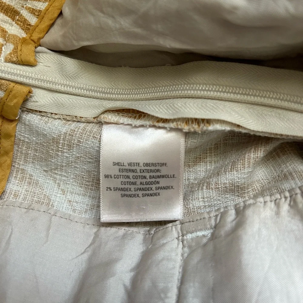 Elevenses by Anthropologie, Mandala Print Shorts, Maize/Cream, Size 2, EUC - Picture 6 of 8